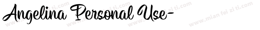Angelina Personal Use字体转换
